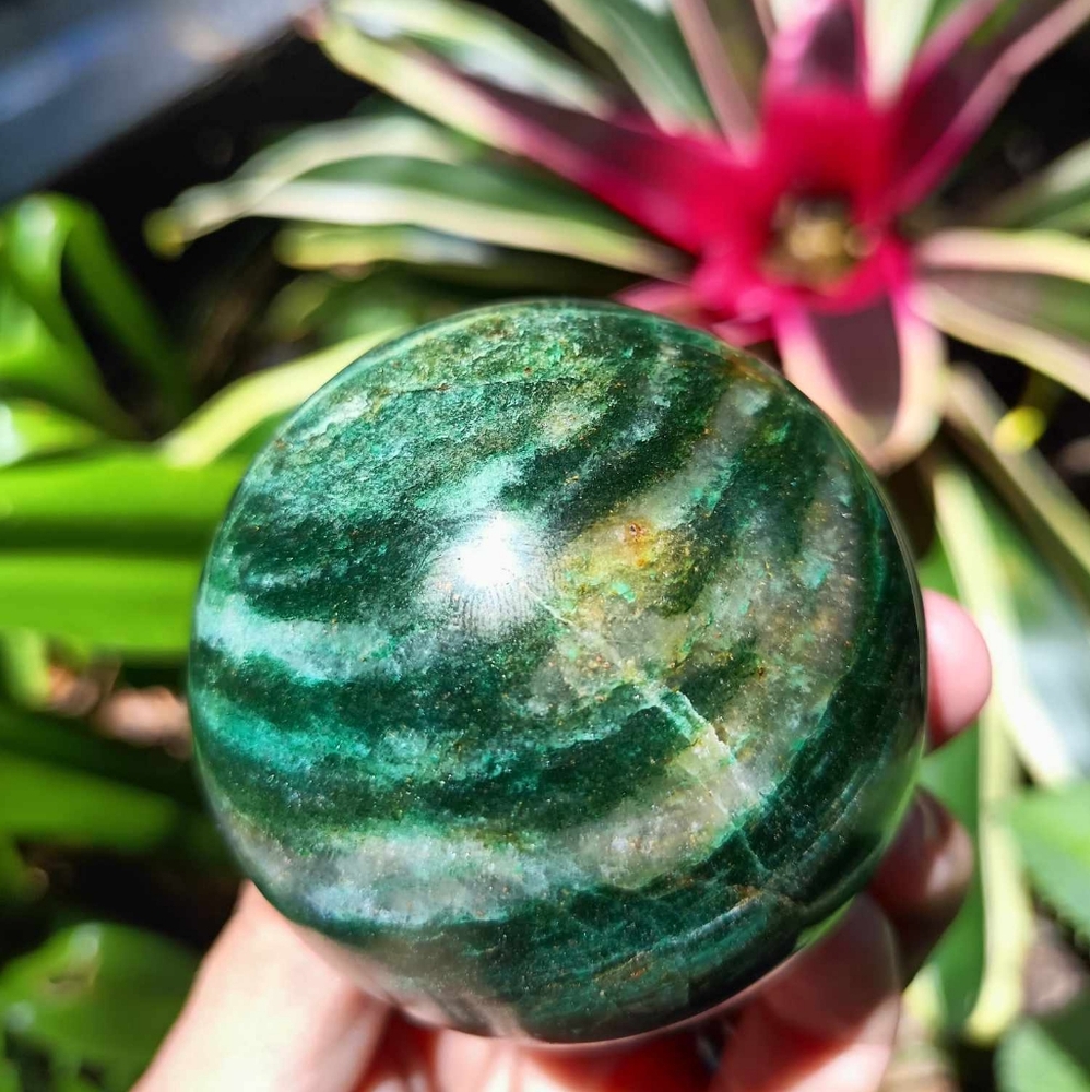 Mariposite Crystal Sphere